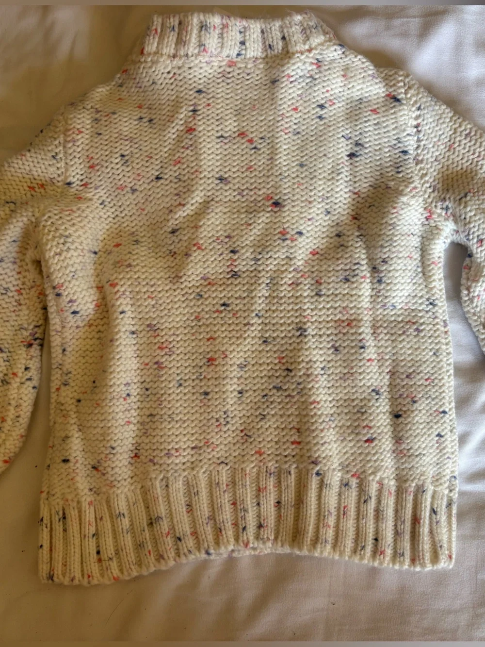 OshKosh B'gosh white Speckled Cable Knit Sweater